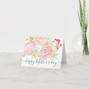 Tarjeta Acuarela floral pastel