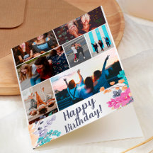 acuarela floral silvestre seca cumpleaños 7 cuadrí