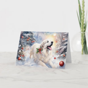 Tarjeta Acuarela Gran Escena de Navidad en los Pirineos