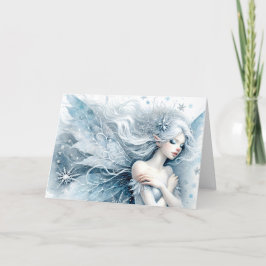 Tarjeta Acuarela Nieve: ¡Feliz cumpleaños! Saludo