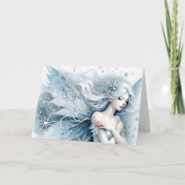 Tarjeta Acuarela Nieve: ¡Feliz cumpleaños! Saludo