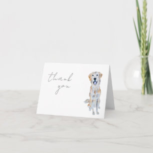 Tarjeta Acuarela Perro recuperador de oro gracias