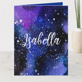 Tarjeta Acuarela Purple Universo