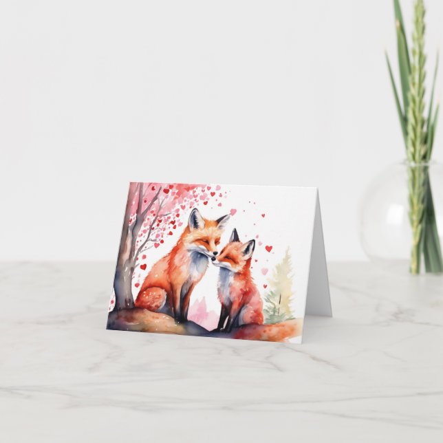 Tarjeta Acuarela romántica (Anverso)