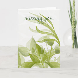 Tarjeta Acuarela Te Extraño