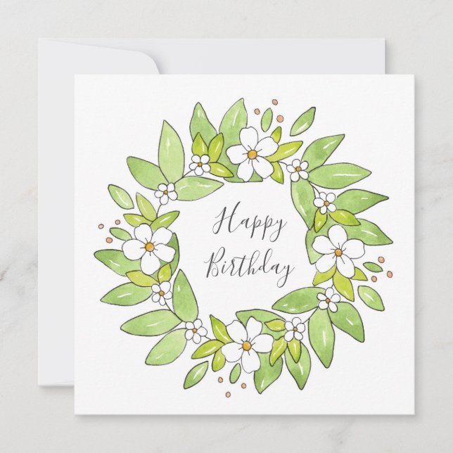 Tarjeta Acuarela y pluma (Anverso)