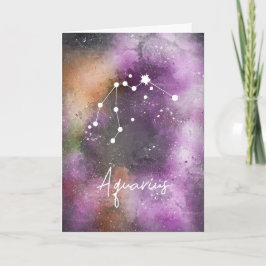 Tarjeta Acuario Constellation Zodiac Galaxia