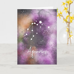 Tarjeta Acuario Constellation Zodiac Galaxia
