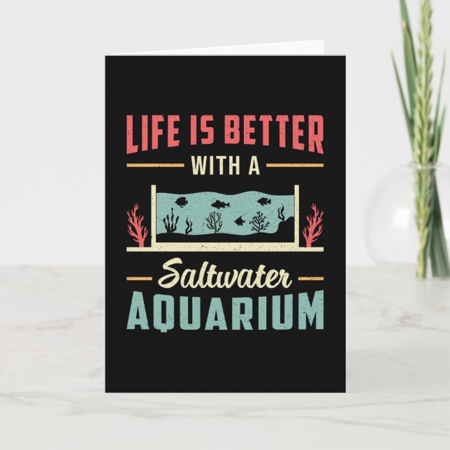 Tarjeta Acuario de agua salada Tanque de pescado acuático  (Anverso)