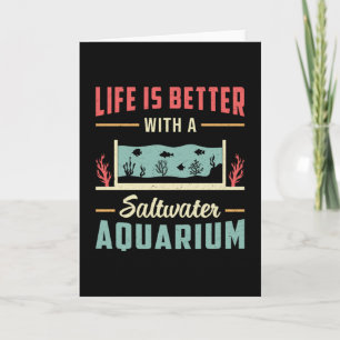 Tarjeta Acuario de agua salada Tanque de pescado acuático 