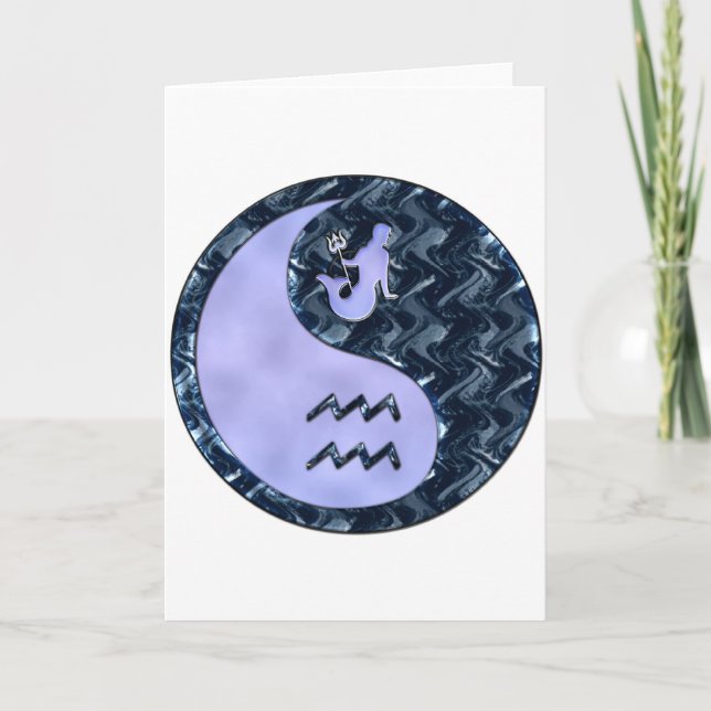 Tarjeta Acuario Yin Yang (Anverso)