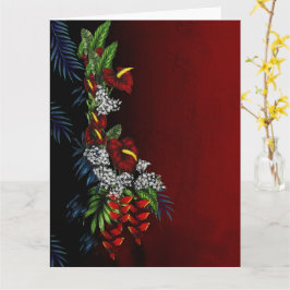 Tarjeta Acuerdo de Flor Tropical de Hawái