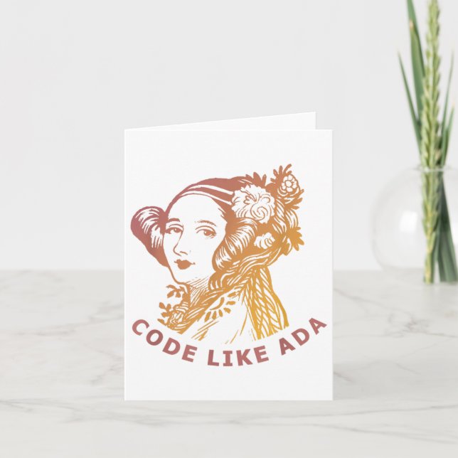 Tarjeta Ada Lovelace Dawn Gradient Code Like Ada  (Anverso)