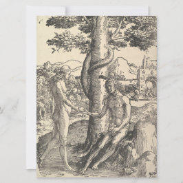 Tarjeta Adam y Eva: La caída del hombre (Lucas van Leyden)