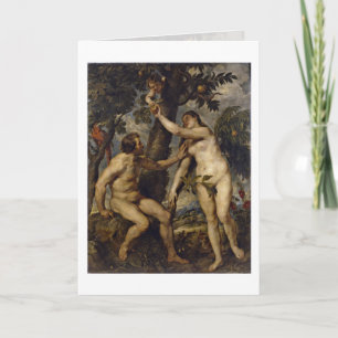 Tarjeta Adam Y Eve De Peter Paul Rubens