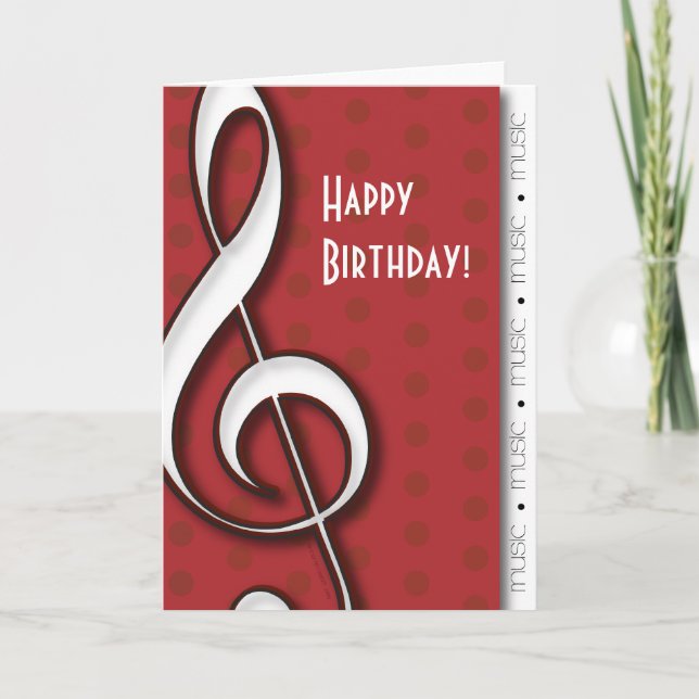 Tarjeta adaptable de la música del Clef agudo (Anverso)