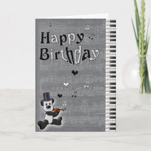 Tarjeta adaptable de la panda del cumpleaños
