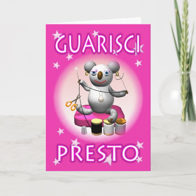 Tarjeta adaptada Quarisci Presto para italiano (Anverso)