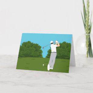 Tarjeta ADD TU PROPIO TEXTO Swing de Golf