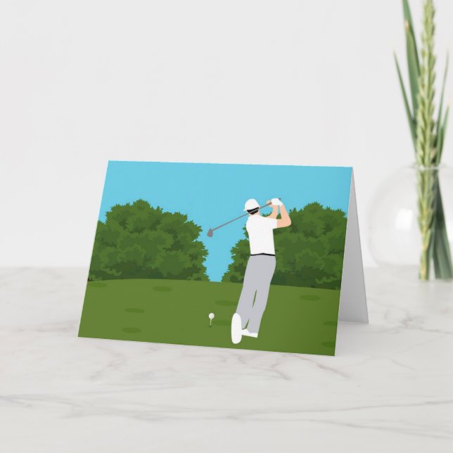 Tarjeta ADD TU PROPIO TEXTO Swing de Golf (Anverso)