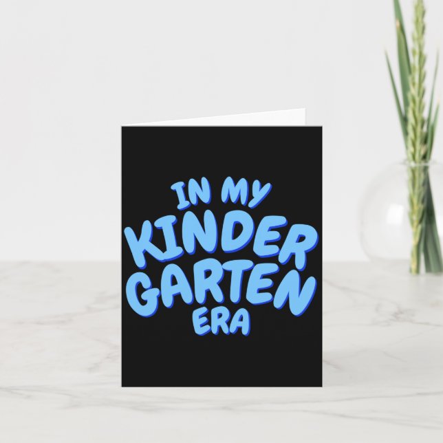 Tarjeta Add Word In My Kindergarten Era Blue Toddler T Shi (Anverso)