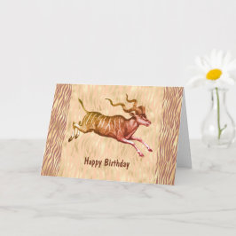 Tarjeta Addax - Cumpleaños de Antelope a un amigo loco