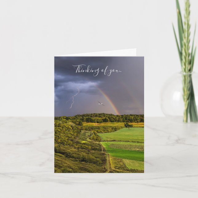 Tarjeta Adelantándose A La Tormenta, Pensando En U (Anverso)