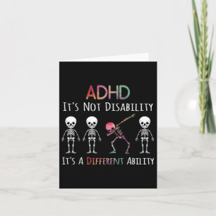 Tarjeta Adhd Awareness Dab Regalos Y No Es Una Discapacida