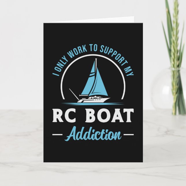 Tarjeta Adicción a Barcos RC Modelo Divertido a Control Re (Anverso)