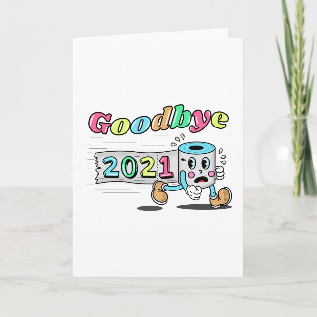 Tarjeta Adiós 2021 Rollo de papel higiénico (Anverso)