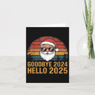 Tarjeta Adiós 2024 Hola 2025 Feliz Año Nuevo Feliz Navidad