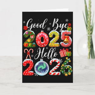 Tarjeta Adiós 2025 Hola 2026 Feliz Navidad Feliz Año