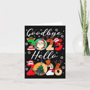 Tarjeta Adiós 2025 Hola 2026 Feliz Nochevieja Chris