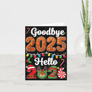 Tarjeta Adiós 2025 Hola 2026 Feliz Nochevieja Chris