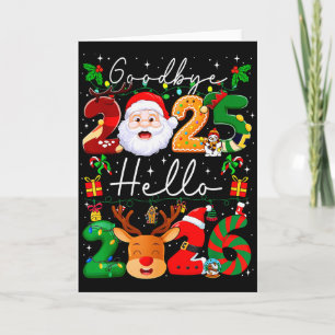 Tarjeta Adiós 2025 Hola 2026 Feliz Nochevieja Chris