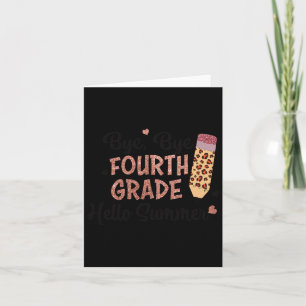 Tarjeta Adiós 4° Grado Hola Summer El Día Pasado Del Chica