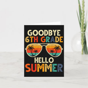 Tarjeta Adiós 6º grado Hola verano 6º grado Graduación