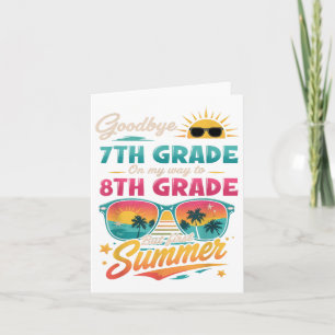 Tarjeta Adiós a 7º Grado en mi camino al 8º Grado pero pri