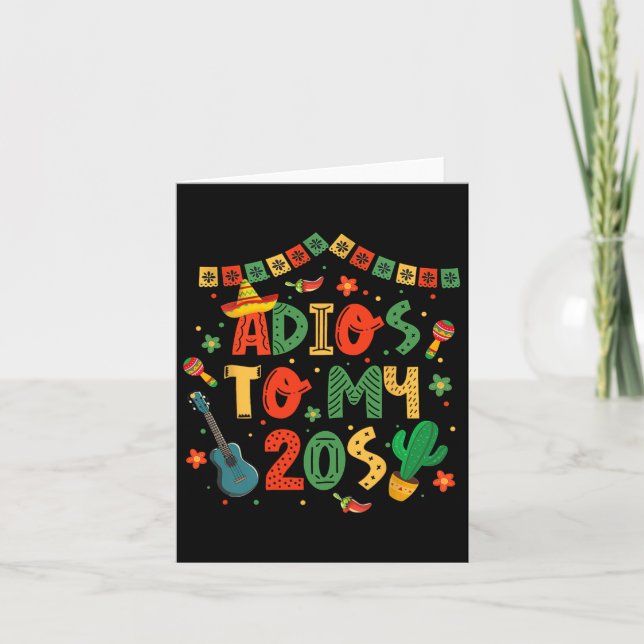 Tarjeta Adiós a mis decoraciones de los años 2015 (Anverso)