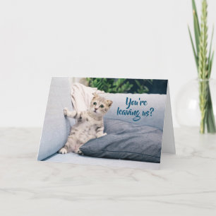 Tarjeta Adiós a un gatito chiquito