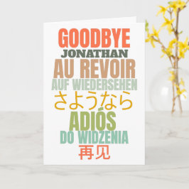 Tarjeta Adiós adiós