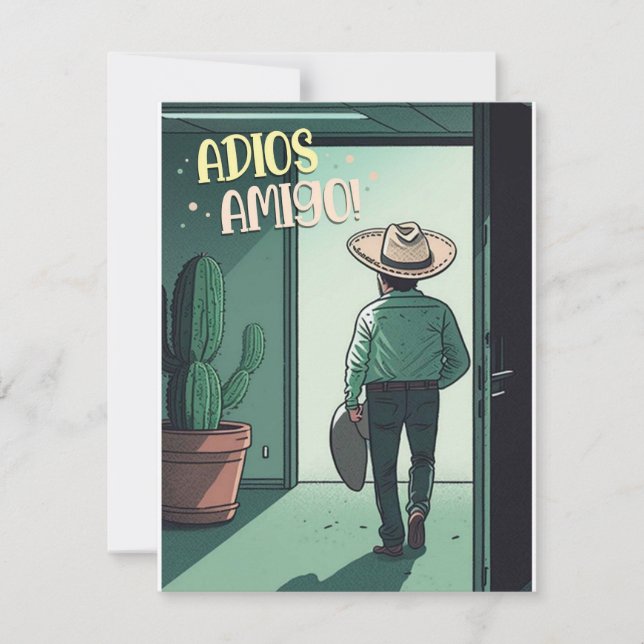 Tarjeta Adios Amigo (Anverso)
