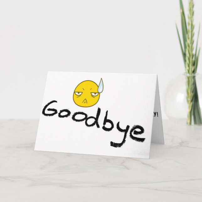 TARJETA **ADIÓS*** AMOR Y DESEOS PARA TI (Anverso)