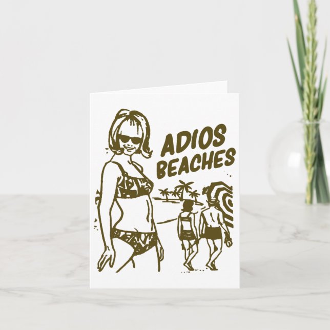 Tarjeta Adios Beaches Funny Away Fiesta Gift Shirt (Anverso)