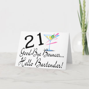 Tarjeta Adiós camarero de la gorila 21 hola