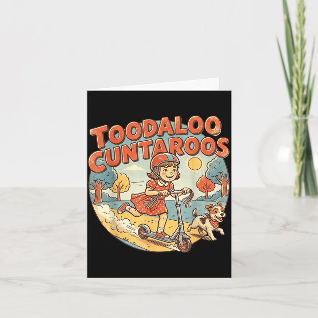 Tarjeta Adiós cuntaroos sarcásticos divertidos retro (Anverso)