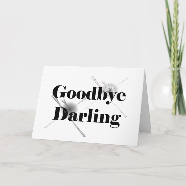 Tarjeta Adiós Darling (despejado2) (Anverso)