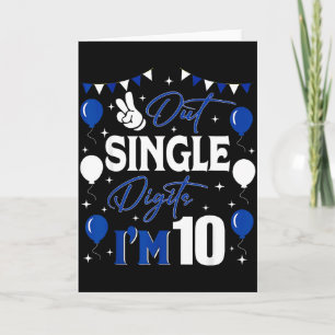 Tarjeta Adiós Dígitos Simples Tengo 10 Años Cumpleaños 10