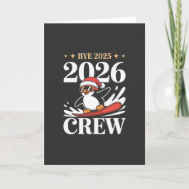 Tarjeta Adiós Divertido 2025 2026 Equipo Amigos Año Nuevo 