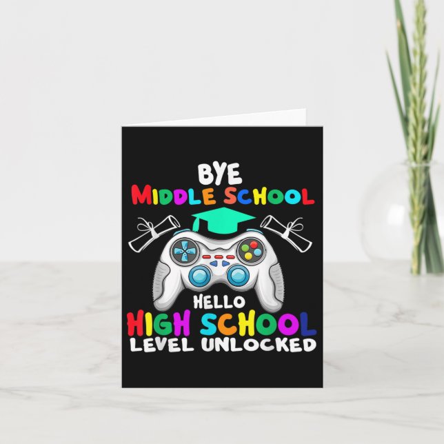 Tarjeta Adiós escuela secundaria Hola escuela secundaria d (Anverso)